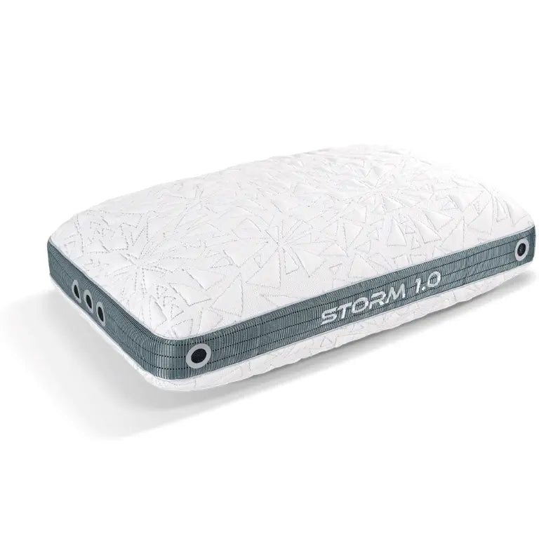 Storm pillow by bedgear, designed for cooling comfort, on white background.
